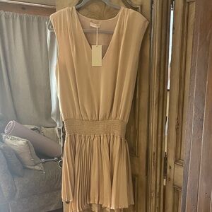 Ramy Brook Rori pleated satin mini dress. Brand new.
